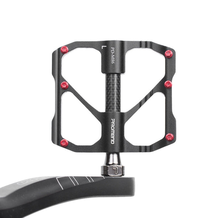 Stornfield | PD-M86C 1 Pair PROMEND Mountain Bike Road Bike Pedal 3 Palin Bearing Carbon Fiber (Black)