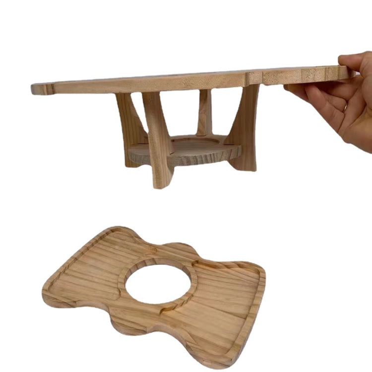 Stornfield | Foldable Wooden Outdoor Picnic Table with Wine Cooler (Wood Color)