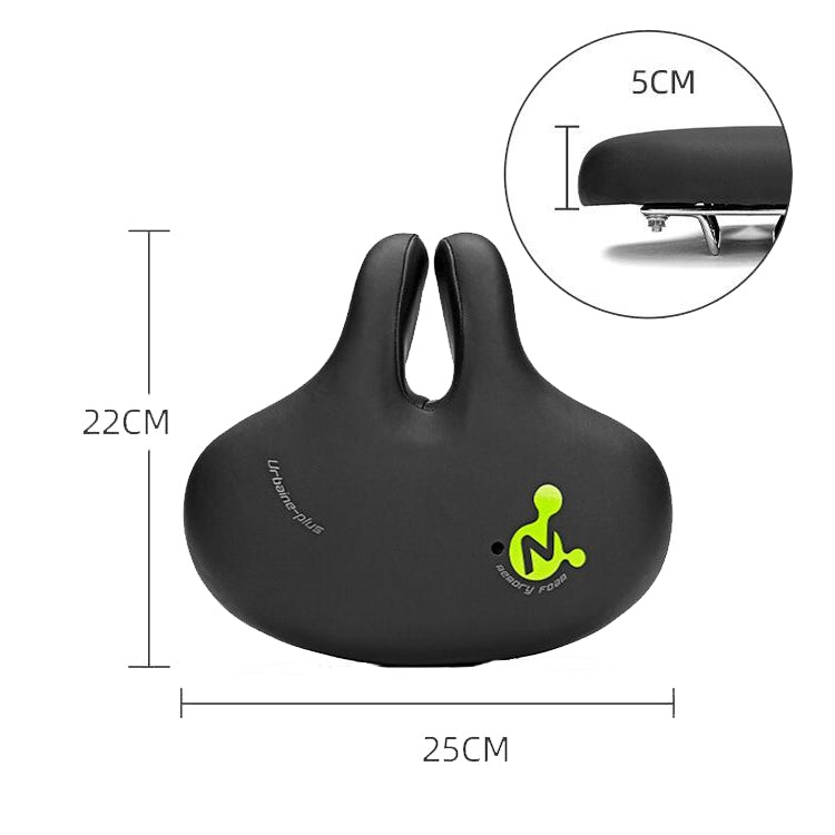 Stornfield | Comfortable Mountain Bike Noseless Bicycle Seat with Shock Absorption Outdoor Bike Accessories Saddle (Black)