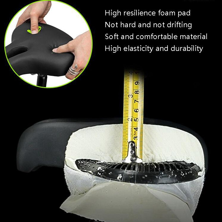 Stornfield | Comfortable Mountain Bike Noseless Bicycle Seat with Shock Absorption Outdoor Bike Accessories Saddle (Black)