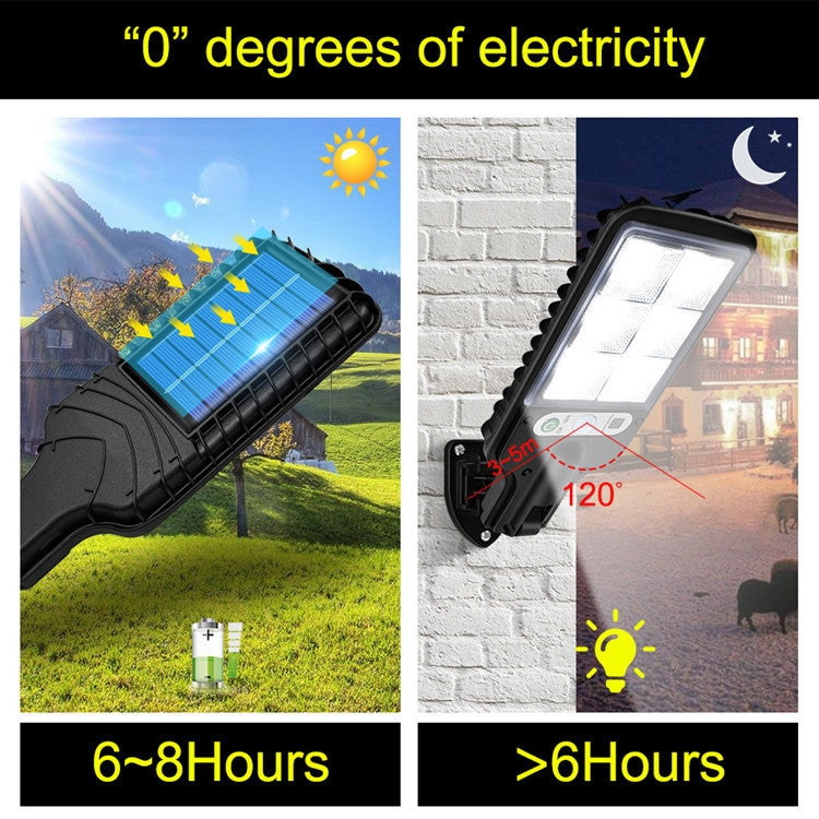 Stornfield | Solar LED Street Light with Body Detection, Garden Light, Specification: 616B-72 COB with Remote Control