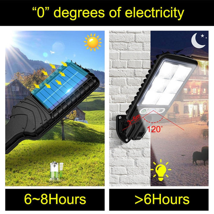 Stornfield | Solar LED Street Light with Body Detection, Garden Light, Specification: 616B-72 COB with Remote Control