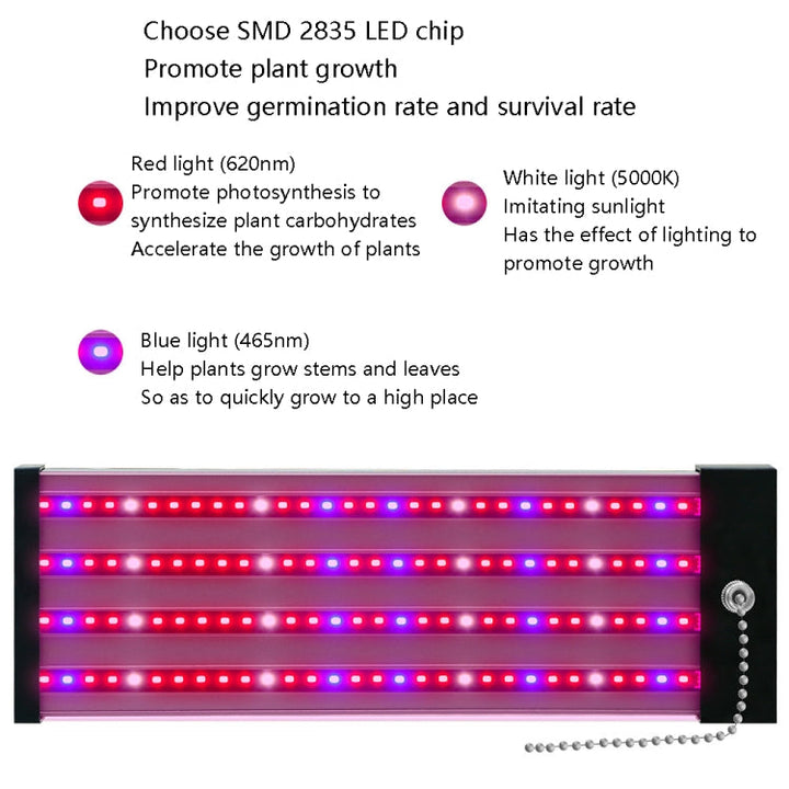 Stornfield | LED Full Spectrum Grow Light Plant Tube, Style: Small Double Row 100cm (EU plug)