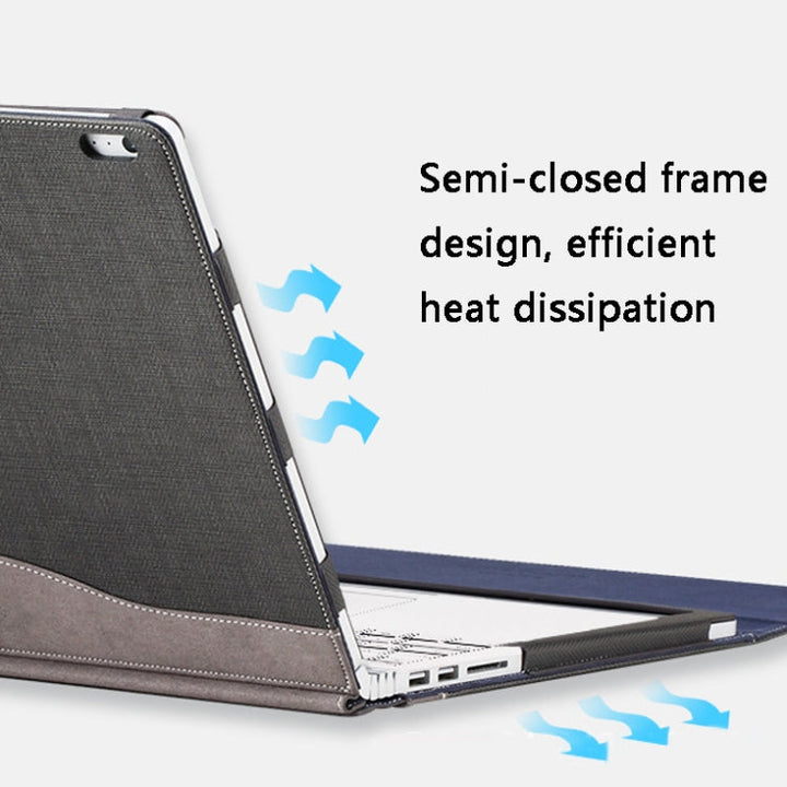 Stornfield | PU Leather Protective Case for Microsoft Surface Book 2 13.5-inch (Gentleman Gray)