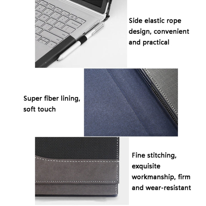 Stornfield | PU Leather Case for Microsoft Surface Book 2 15-inch Laptop (Gentleman Grey)