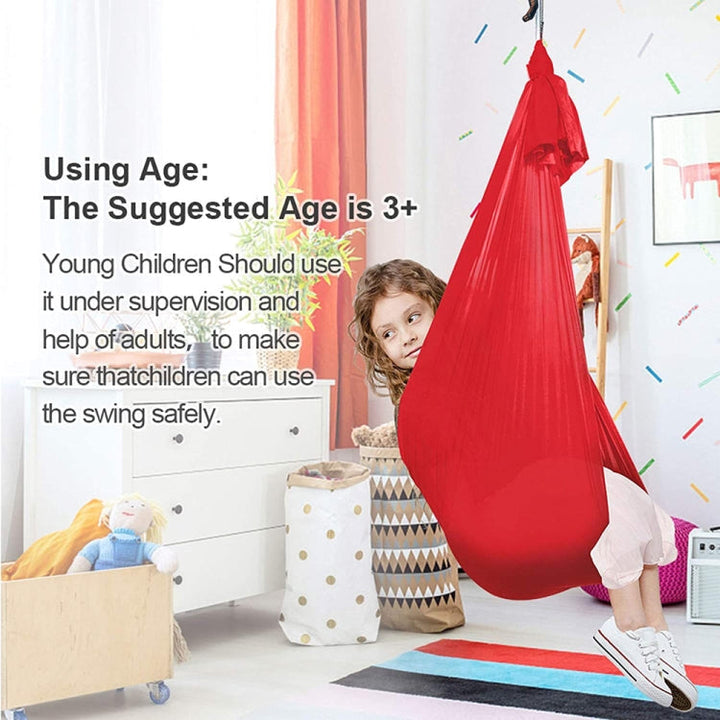 Stornfield | Elastic hammock for children indoors and outdoors, Size: 1.5x2.8m (red)