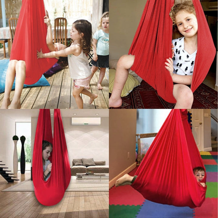 Stornfield | Elastic hammock for children indoors and outdoors, Size: 1.5x2.8m (red)