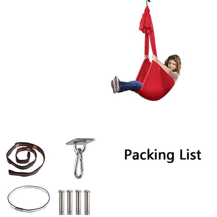 Stornfield | Elastic hammock for children indoors and outdoors, Size: 1.5x2.8m (red)