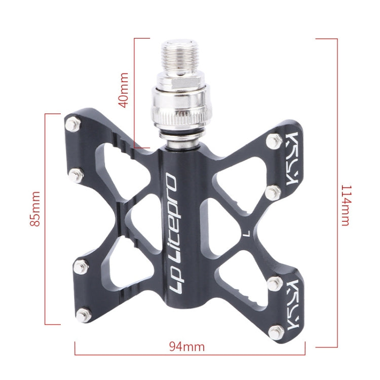 Stornfield | LP LitePro K5 Folding Bike Aluminum Alloy Bearings Pedals (Black)