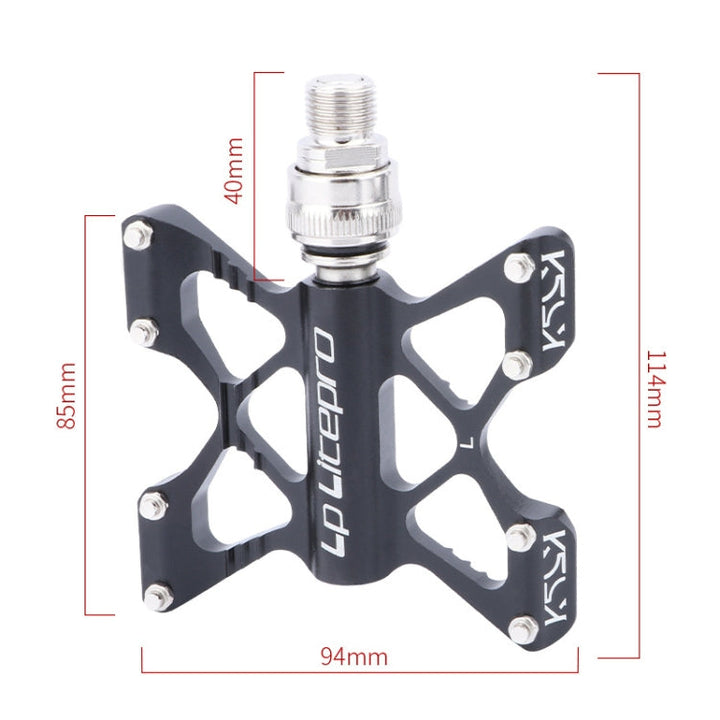 Stornfield | LP LitePro K5 Folding Bike Aluminum Alloy Bearings Pedals (Black)