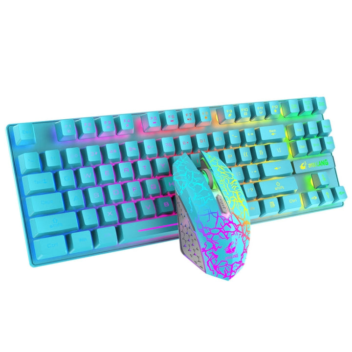 Stornfield | ZIYOU LANG T87 Backlit Wireless Gaming Keyboard and Mouse Combo (Blue)