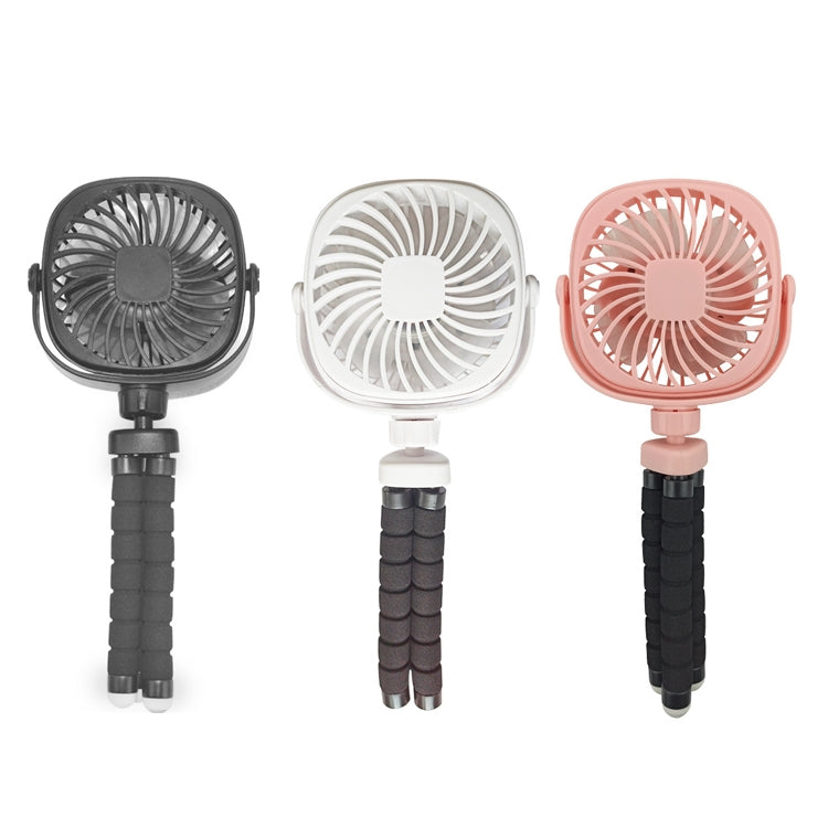 Octopus Stroller Deformation Fan Desktop Portable Handheld USB Small Fan, Colour: 1200mAh White | Stornfield