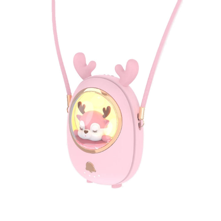 Star Pet Hanging Neck Fan USB Hand-Held Silent Luminous Fan(Pink) | Stornfield