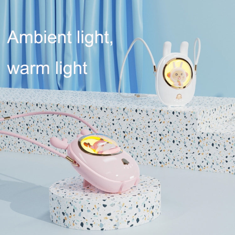 Star Pet Hanging Neck Fan USB Hand-Held Silent Luminous Fan(Pink) | Stornfield