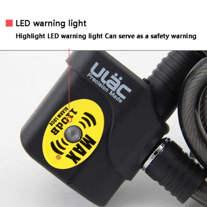 Stornfield | ULAC AL-3P Bicycle Alarm Cable Lock MTB Lock Bike Accessories