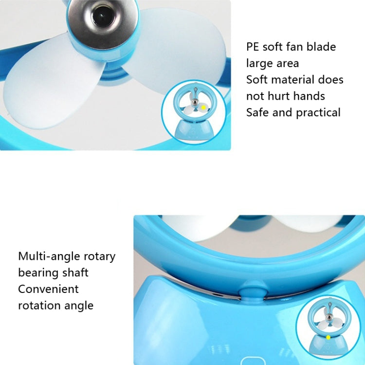 Mini USB Rechargeable Spray Fan Student Dormitory Office Desktop Mute Fan(Glossy White) | Stornfield