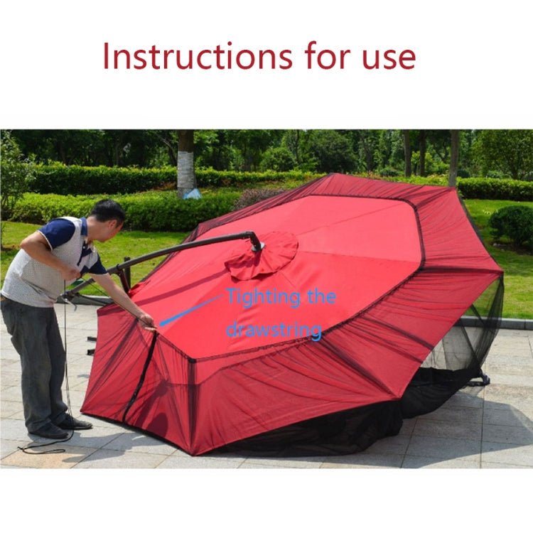 Stornfield | HY-0205 300 x 230 cm Garden Parasol Mosquito Net Cover, Dimensions: Folding Tents (Black)