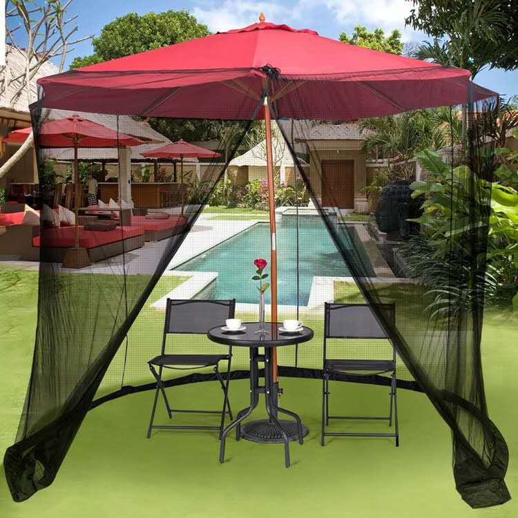 Stornfield | HY-0205 300 x 230 cm Garden Parasol Mosquito Net Cover, Dimensions: Folding Tents (Black)
