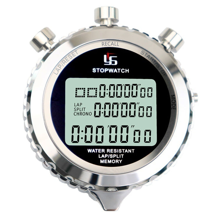Digital Stopwatch Stainless Steel 3-Line Display | Stornfield