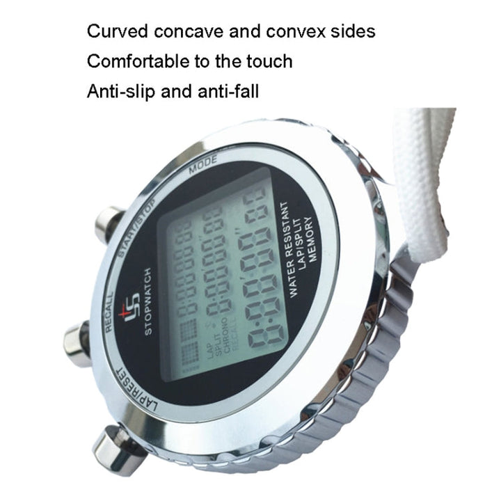Digital Stopwatch Stainless Steel 3-Line Display | Stornfield