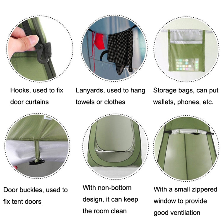 Stornfield | Outdoor Camping Toilet Tent Automatic Shower Tent, Style: Single Person (Olive Green)
