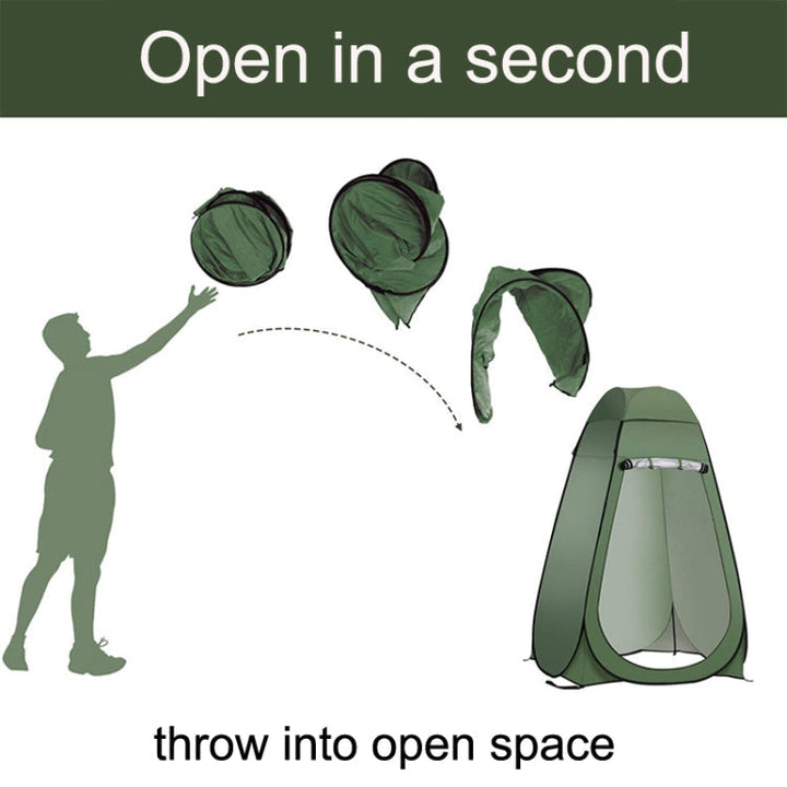 Stornfield | Outdoor Camping Toilet Tent Automatic Shower Tent, Style: Single Person (Olive Green)
