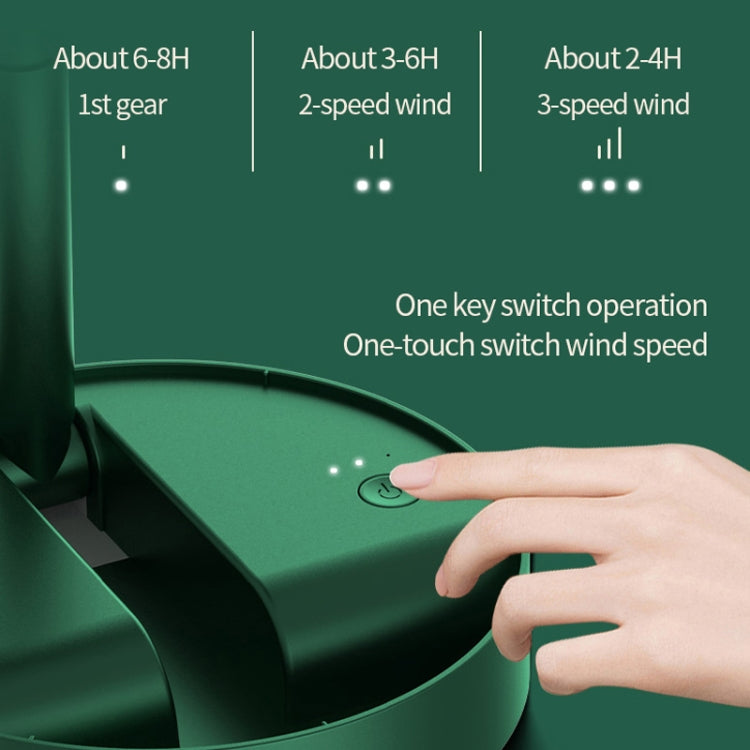 Portable Folding Fan  Retractable Floor Standing Fan,Style: Rechargeable (Green) | Stornfield