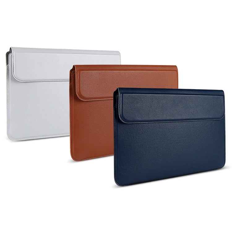 Stornfield | PU08DZ PU Leather Laptop Inner Bag with Stand Function, Size: 14.1-15.4 inch (Sapphire Blue)