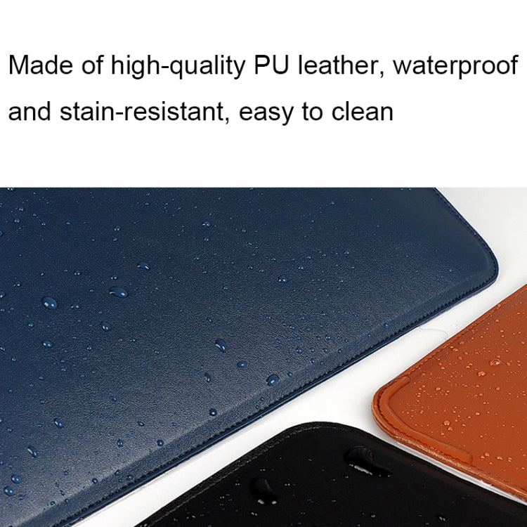 Stornfield | PU08DZ PU Leather Laptop Inner Bag with Stand Function, Size: 14.1-15.4 inch (Sapphire Blue)