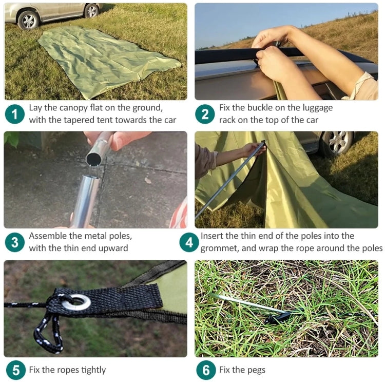 Stornfield | Outdoor Picnic Camping Tent Car Side Awning Waterproof 300x200cm (Dark Grey)