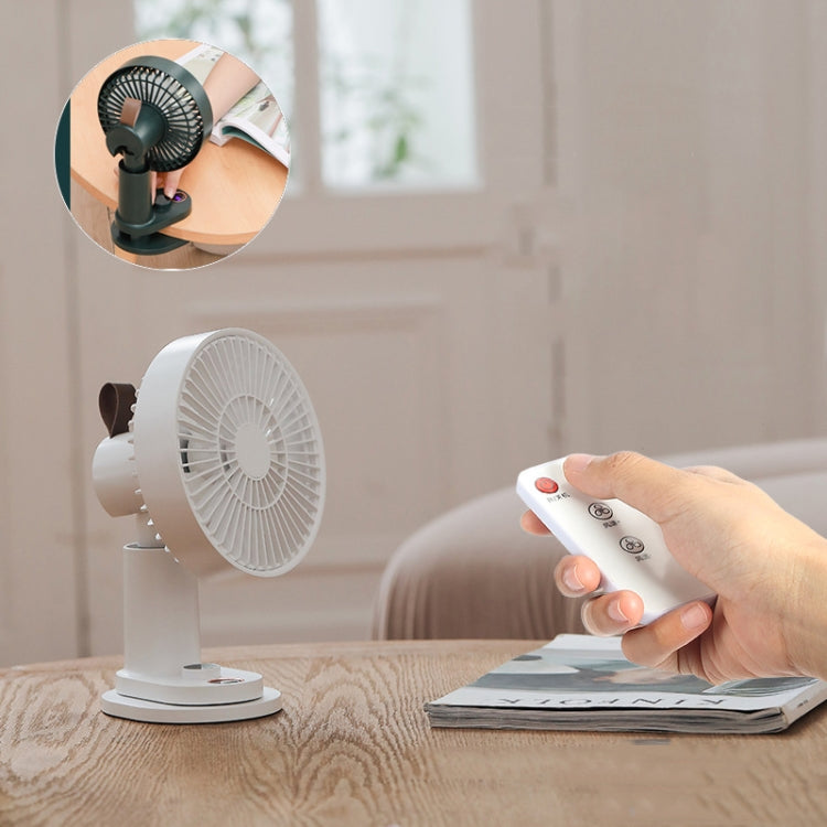Smart Remote Control Usb Charging Shaking Head Desktop Fan Stroller Clip Fan(Black) | Stornfield