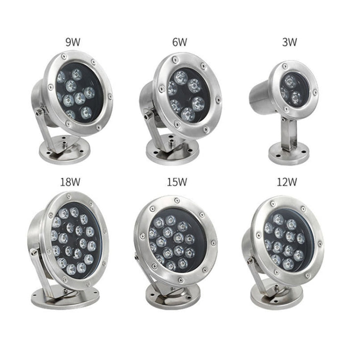 Stornfield | LED Underwater Light for Swimming Pool, Fish Pond, Fountain, Waterproof Landscape Light 18W (White)