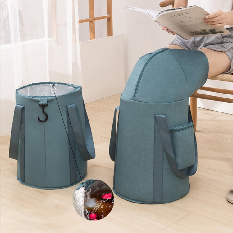 Stornfield | Foldable Foot Bath Bucket Knee Bath Portable Travel Camping (Grey Pink)