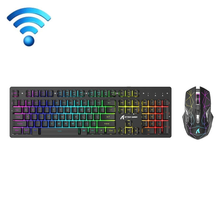 Stornfield | Attack Shark T3RGB RGB Illuminated Wireless Keyboard and Mouse Set (Black)