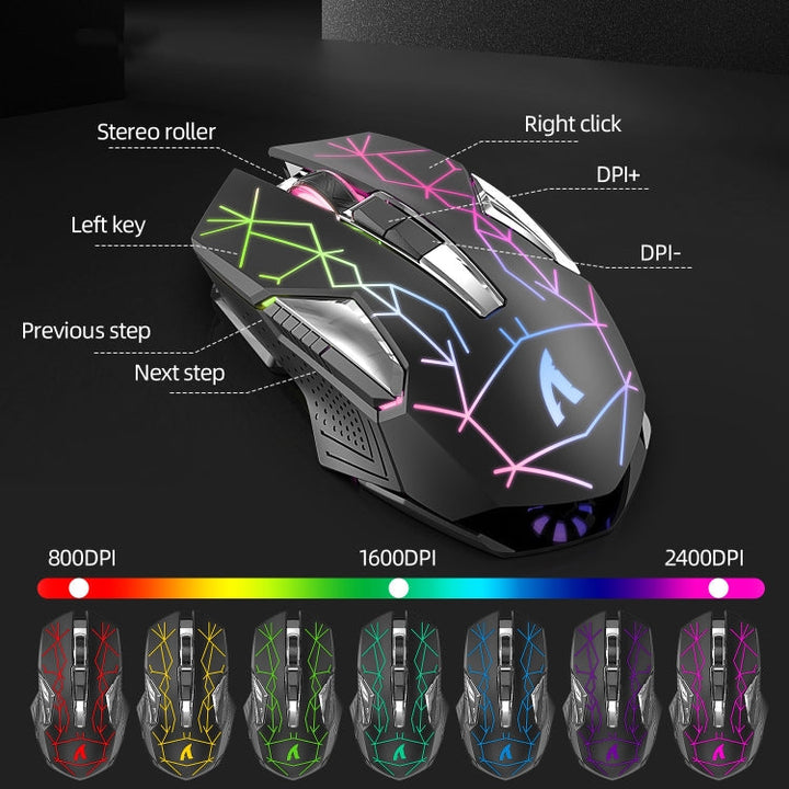 Stornfield | Attack Shark T3RGB RGB Illuminated Wireless Keyboard and Mouse Set (Black)