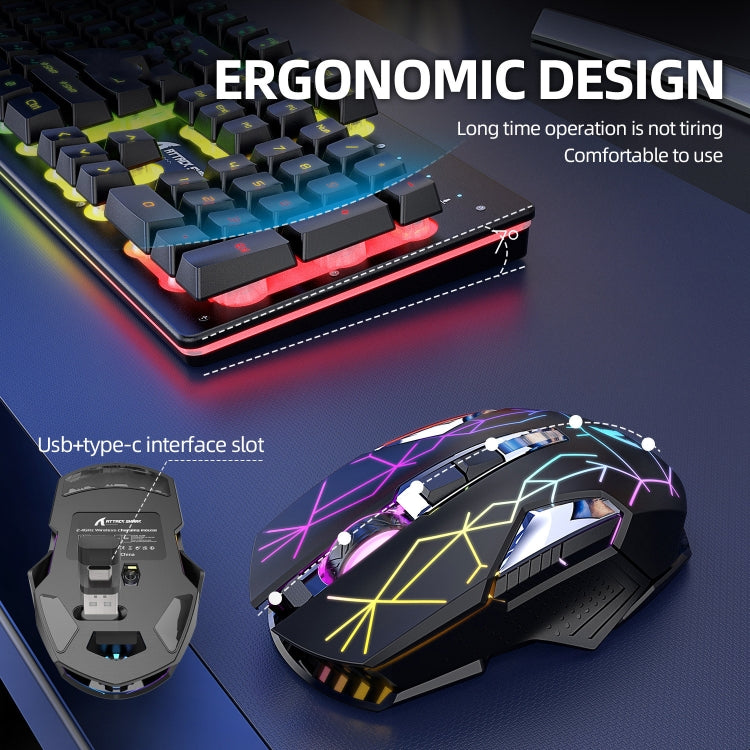 Stornfield | Attack Shark T3RGB RGB Illuminated Wireless Keyboard and Mouse Set (Black)