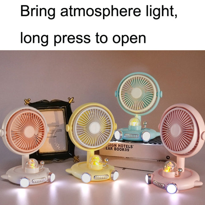 Household Cute Pet Fan USB Desktop Night Light Fan(Blue) | Stornfield