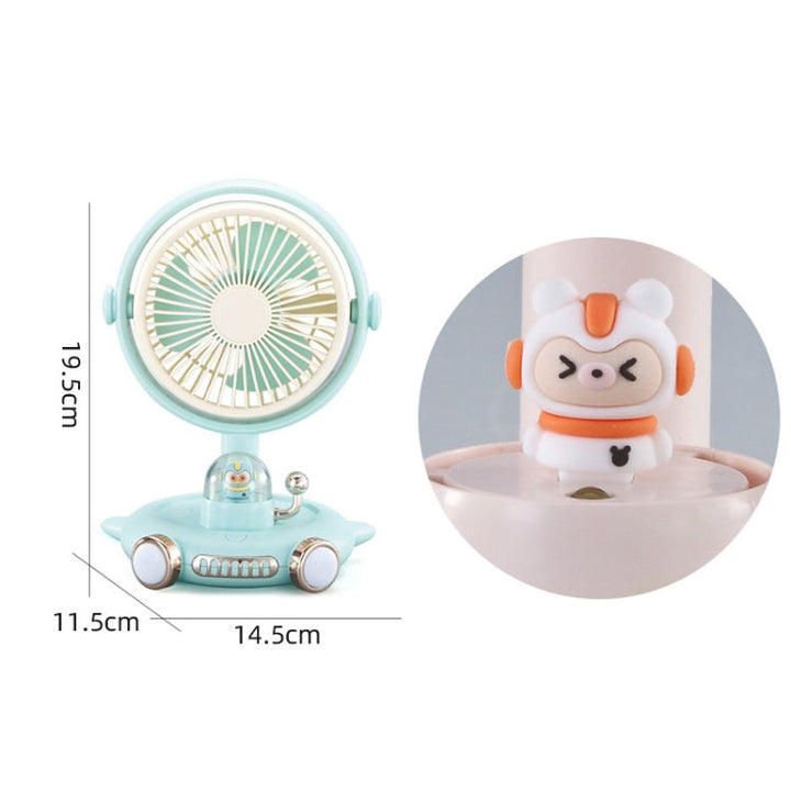 Household Cute Pet Fan USB Desktop Night Light Fan(Blue) | Stornfield
