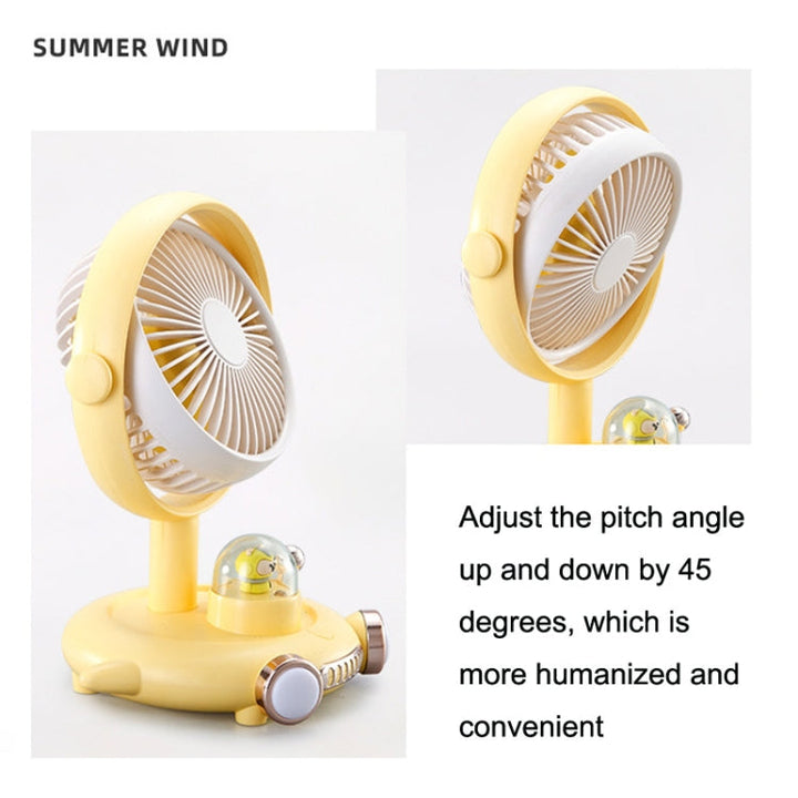Household Cute Pet Fan USB Desktop Night Light Fan(Apricot) | Stornfield