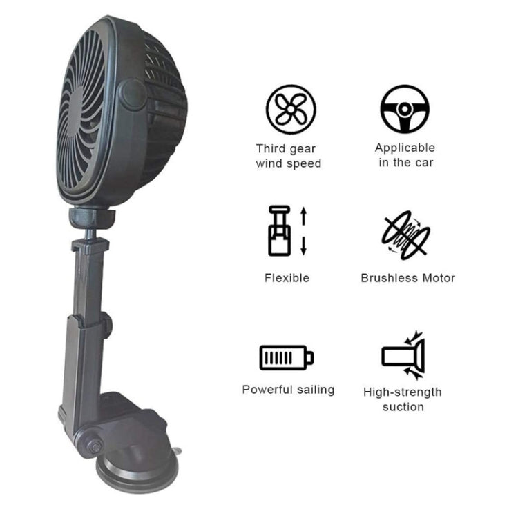 Car Suction Cup Fan Desktop Dormitory Office Kitchen Fan(Pink) | Stornfield