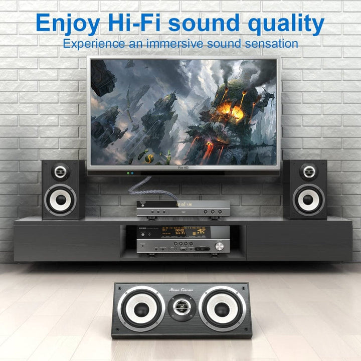 Stornfield | 10m Digital Coaxial RCA Audio Cable Pure Copper HIFI SPDIF Subwoofer Speaker Cable (Silver Grey)