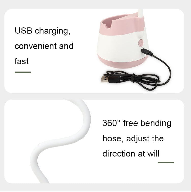 276A USB Charging Desktop Pen Holder Fan with Phone Holder Function Dormitory Portable Fan(Pink) | Stornfield
