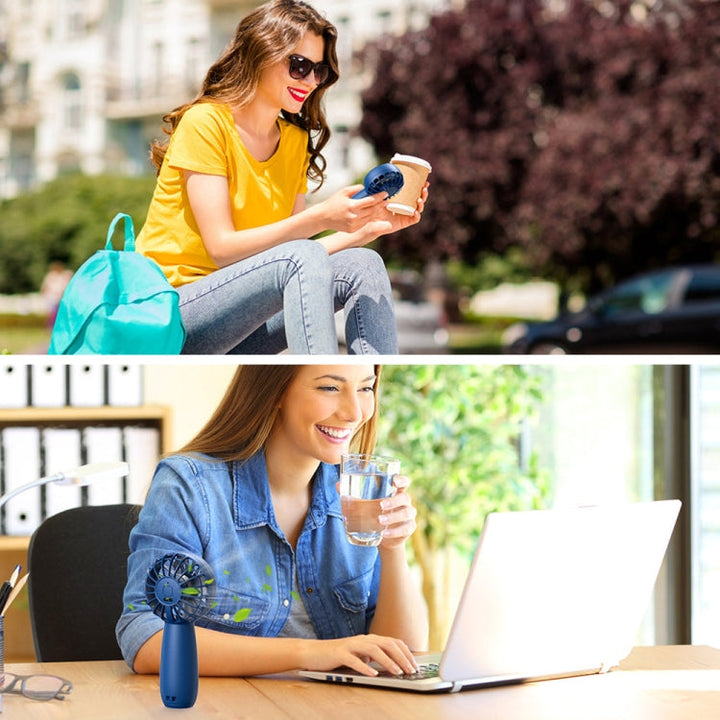USB Outdoor Mini Handheld Brushless Motor Fan, Style: 1200mAh(Blue) | Stornfield