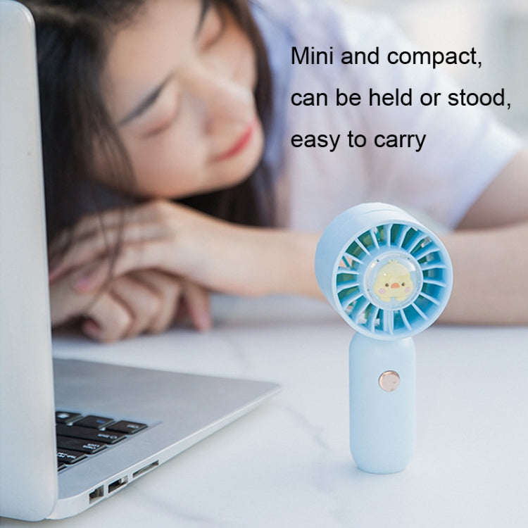 Hand Holds Small Fan Portable Mini Pocket Fan, Style: Blue Duck | Stornfield
