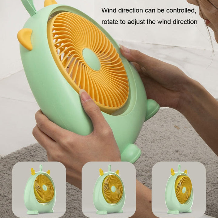Dormitory Portable Animal Ear Desktop Electric Fan, Style: Charging Version Pink | Stornfield