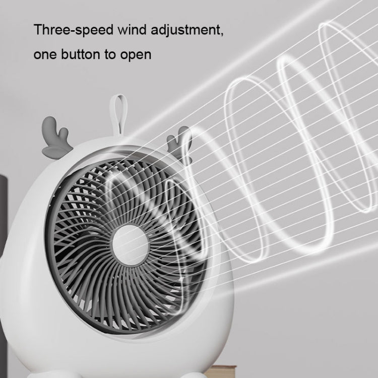 Dormitory Portable Animal Ear Desktop Electric Fan, Style: Charging Version Pink | Stornfield