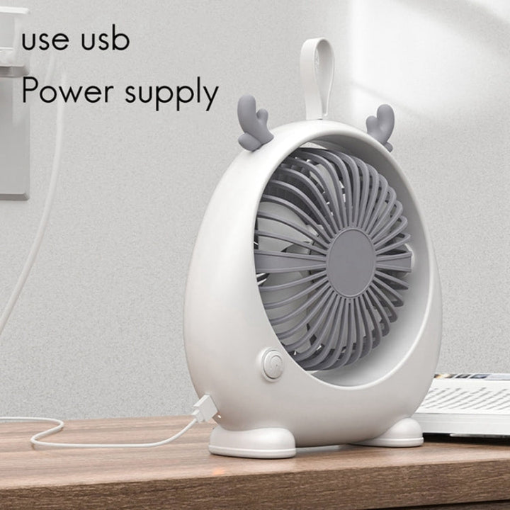 Dormitory Portable Animal Ear Desktop Electric Fan, Style: Charging Version Pink | Stornfield