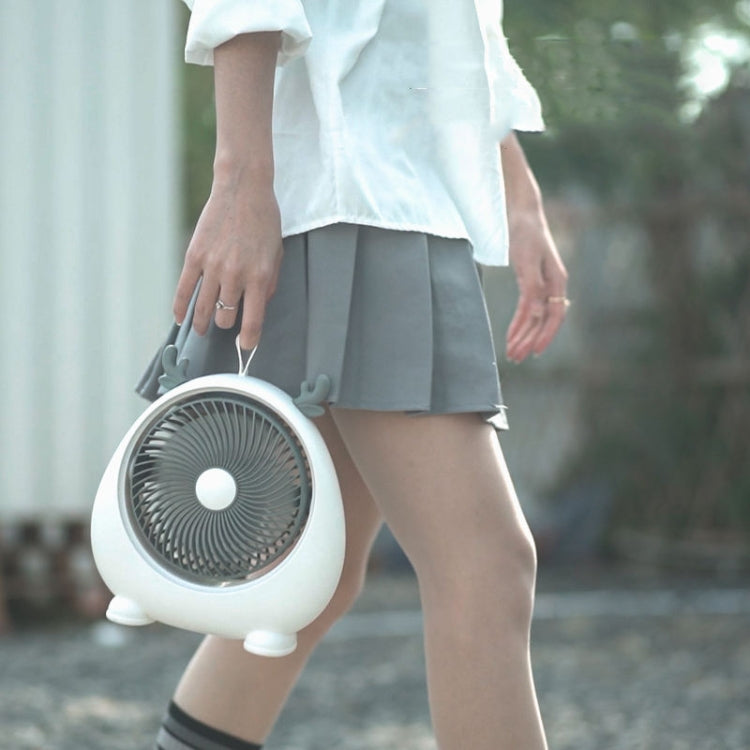 Dormitory Portable Animal Ear Desktop Electric Fan, Style: Charging Version Pink | Stornfield