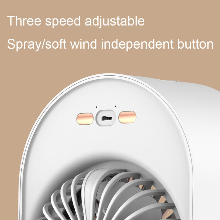 USB Spray Humidification Air Conditioning Fan Small Portable Desktop Air Cooler, Style: Charging (Green) | Stornfield