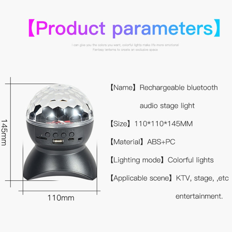 Stornfield | Magic Ball LED Ambient Lights for Home, Sound-Activated Light Balls, Black Charging Model (RGB Colorful 5W)